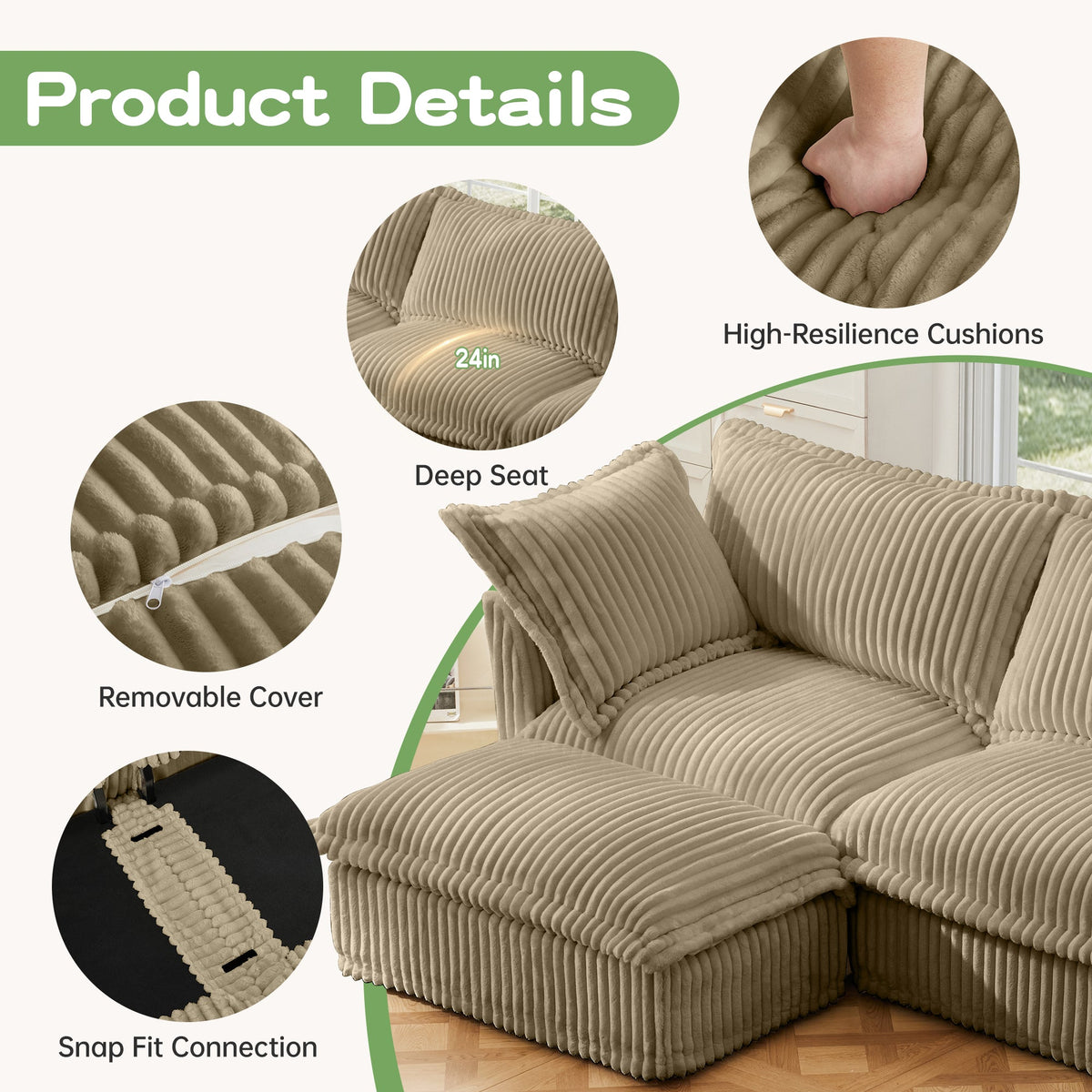 the Modern Slipcovered Sofa and Fabric Covers