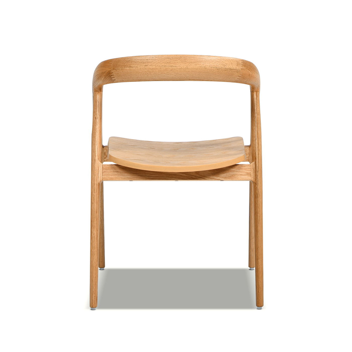 Scandinavian Sculpted Dining Chair with Comfortable Arms warm natural brown wood by HouseOfZazla on Tampa Home & Garden Store