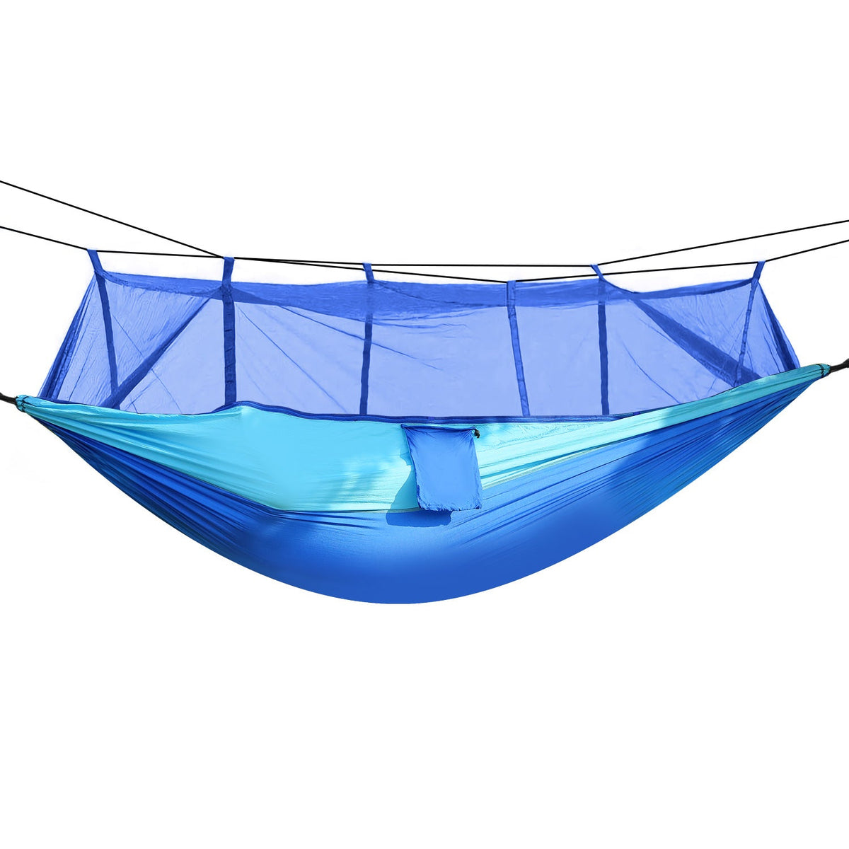 GemGear 2-person camping hammock with mosquito net, blue-turquoise nylon, 600lbs capacity on Tampa Home & Garden Store