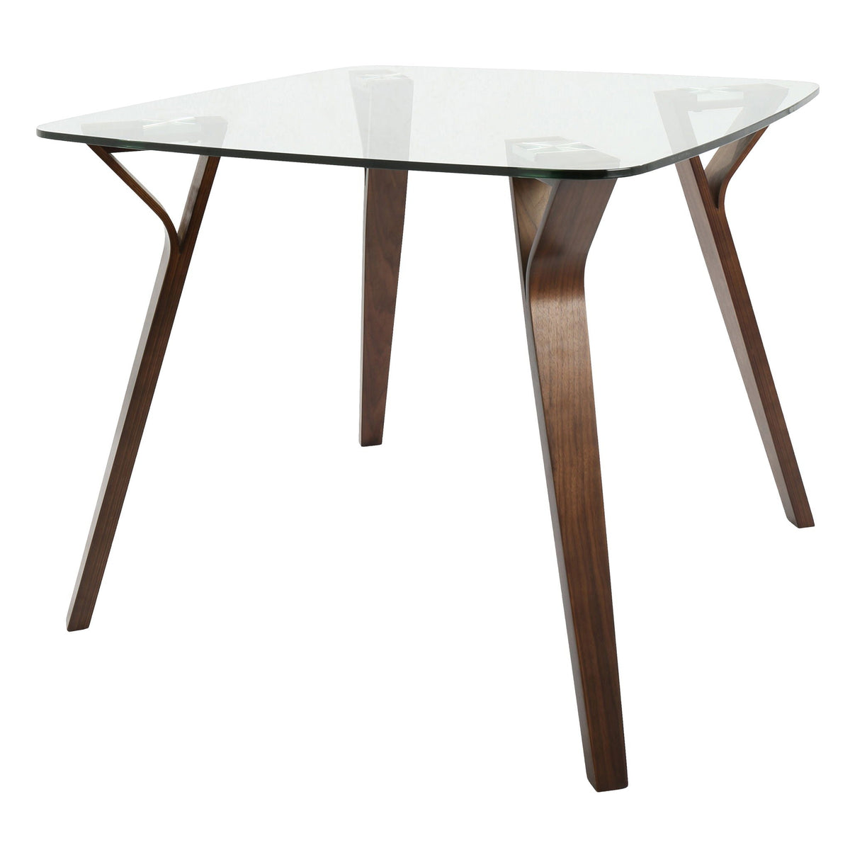 Mid Century Modern dinette table with glass top and four legs on Tampa Home & Garden Store