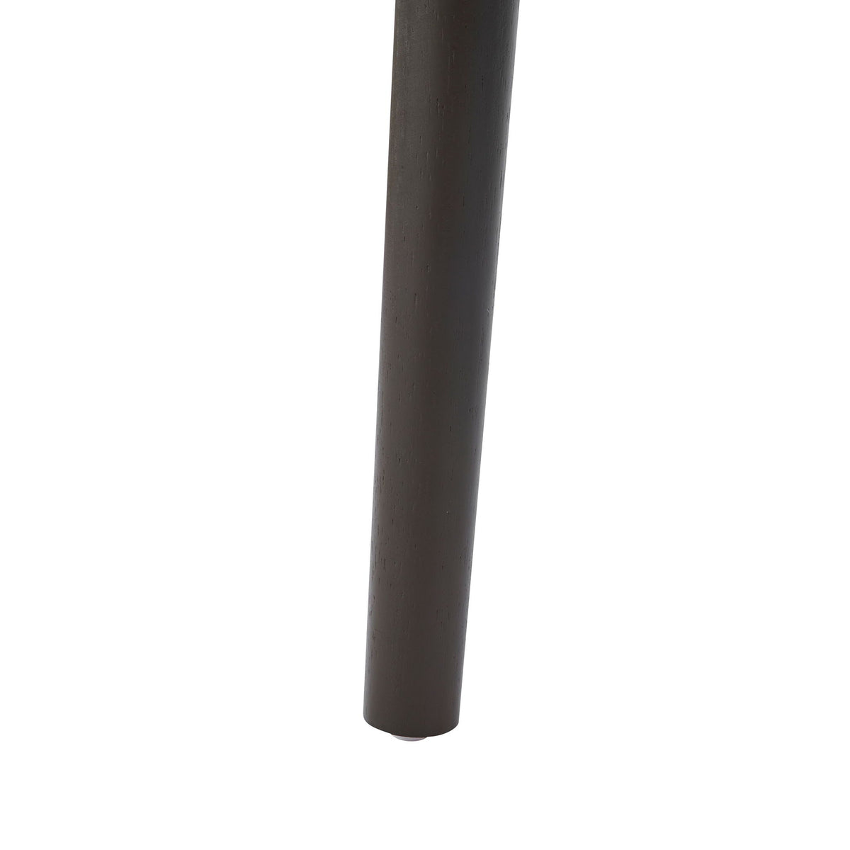 Indoor dining chair leg in dark brown woodgrain with smooth finish on Tampa Home & Garden Store