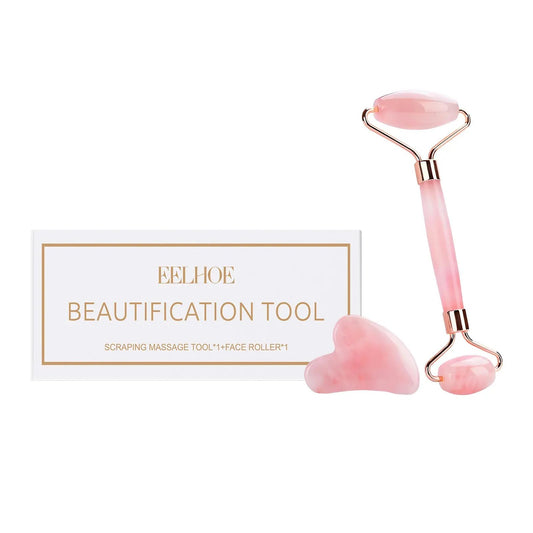 Powder Roller Massager Set pink roller with rose-gold handle on Tampa Home & Garden Store