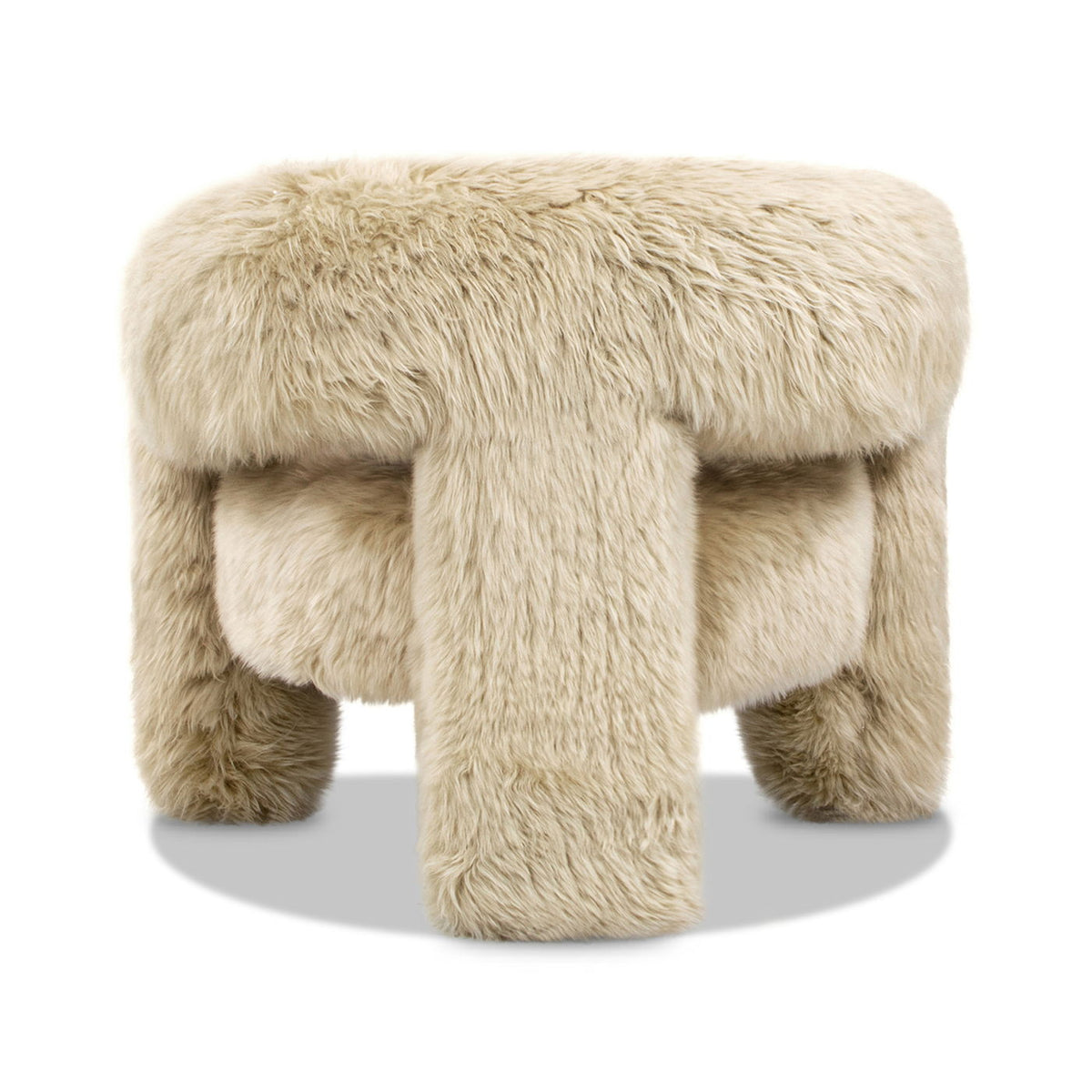 Genuine sheepskin fur accent chair, natural blonde by HouseOfZazla on Tampa Home & Garden Store
