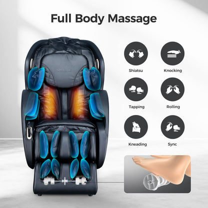 Bosscare 3D Zero Gravity Massage Chair by HouseOfZazla with blue arm and leg massage pods on Tampa Home & Garden Store