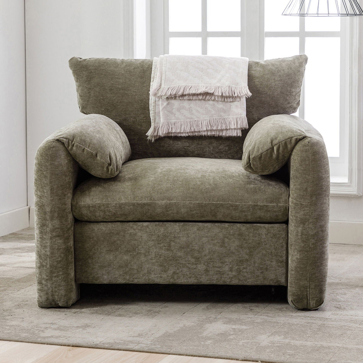 The Matcha Green Accent Sofa and Lounge Chair