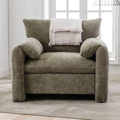The Matcha Green Accent Sofa and Lounge Chair
