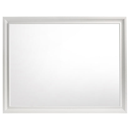 Annie 4 Piece Bedroom Set white framed mirror by HouseOfZazla on Tampa Home & Garden Store