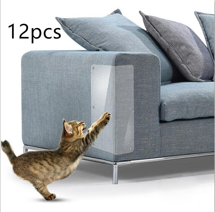 Cat Claw Protector Sofa Protect Pads by Pet Zen, clear armrest guards for blue sofa 12pcs on Tampa Home & Garden Store