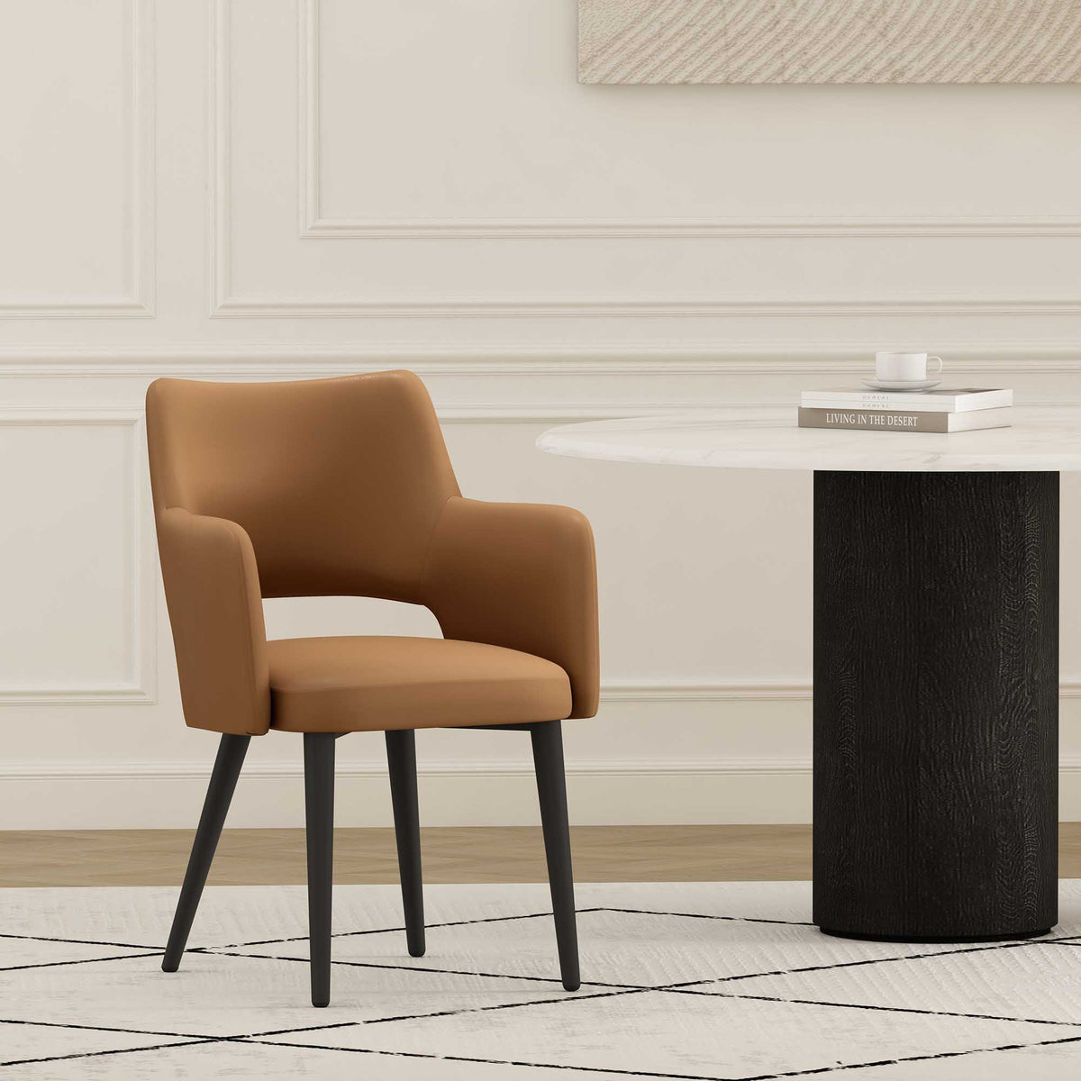 Modern Tremont Dining Armchair and Steel Frame
