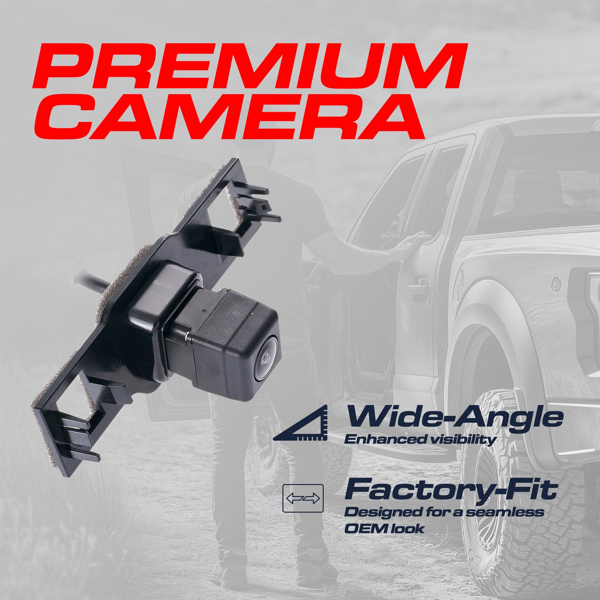 Backup camera for Toyota Camry by Master Tailgaters with black plastic housing on Tampa Home & Garden Store
