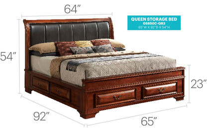 Lavita storage bed queen size with built-in drawers by HouseOfZazla on Tampa Home & Garden Store