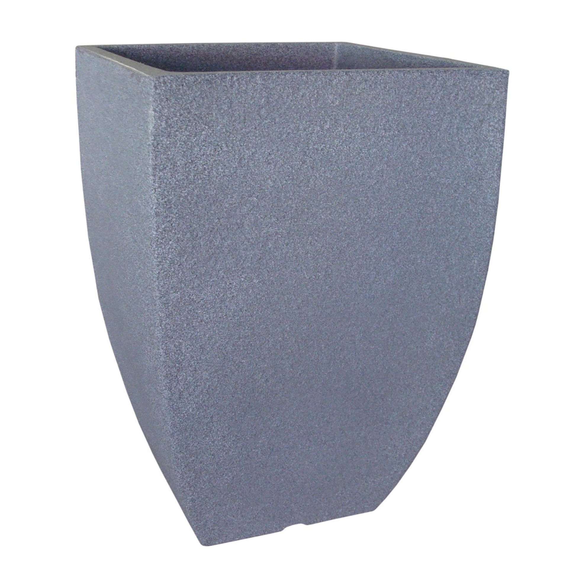 Modern square planter by Live Good Logistics in textured gray concrete finish on Tampa Home & Garden Store