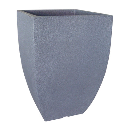 Modern square planter by Live Good Logistics in textured gray concrete finish on Tampa Home & Garden Store