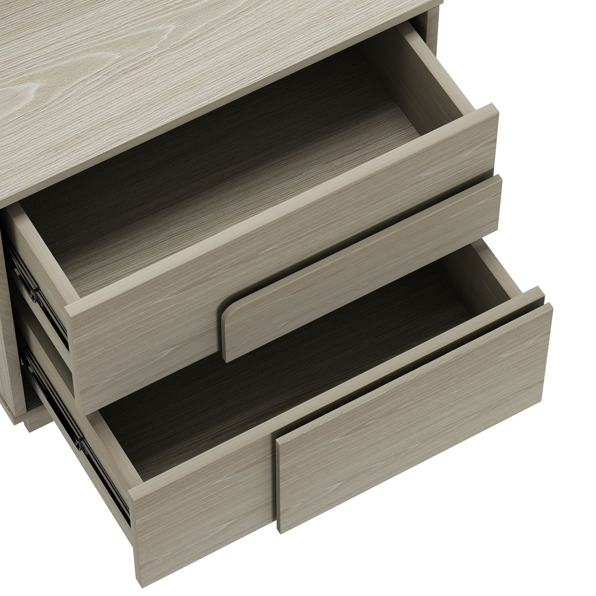 Modern Nightstand with push-to-open drawers in light brown finish HouseOfZazla accent nightstand on Tampa Home & Garden Store
