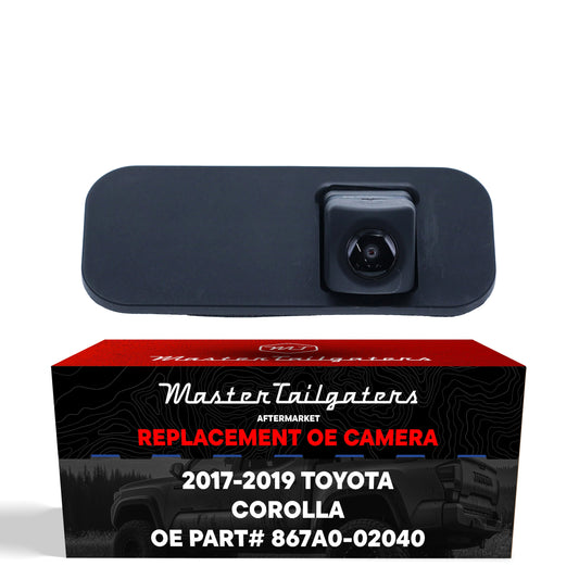 Backup camera Master Tailgaters black for Toyota Corolla 2017–2019 OE part 867A0-02040 on Tampa Home & Garden Store