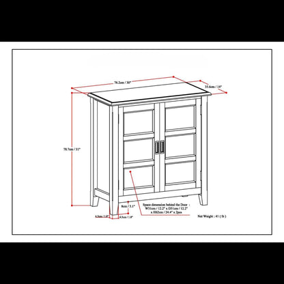 Burlington handcrafted low storage cabinet, accent cabinet by Unique Piece Furniture line drawing on Tampa Home & Garden Store