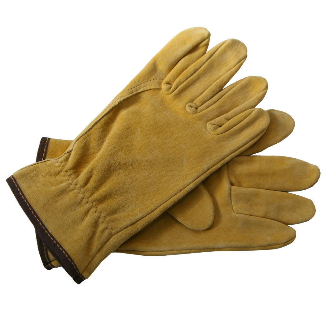 Manswork leather work gloves, tan suede, pair made in USA on Tampa Home & Garden Store