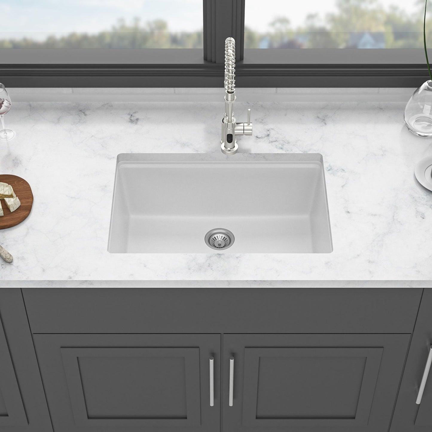 Undermount Quartz Kitchen Sink and Composite Top