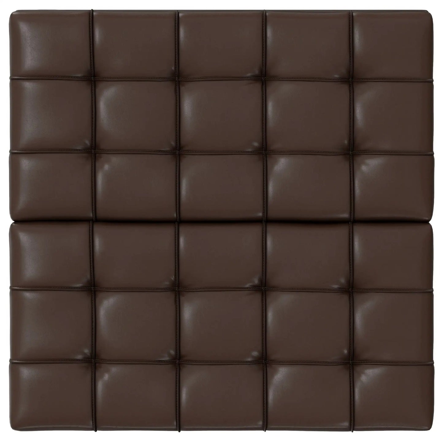 Harrison Large Coffee Table Storage Ottoman brown tufted leather Unique Piece Furniture on Tampa Home & Garden Store