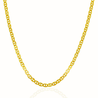 3.2mm 14k yellow gold mariner link chain necklace polished links brand Bids.com on Tampa Home & Garden Store