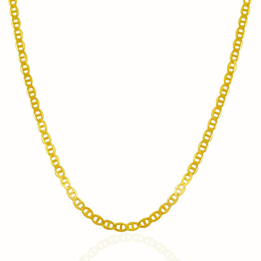 3.2mm 14k yellow gold mariner link chain necklace polished links brand Bids.com on Tampa Home & Garden Store