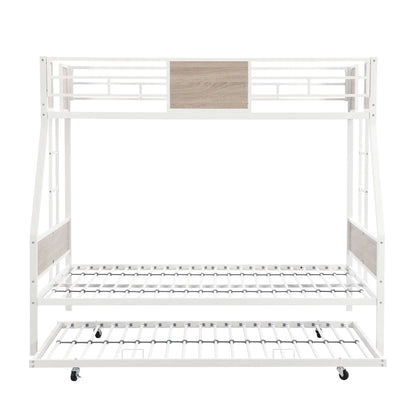 Modern Metal Bunk Bed with Dual Side Ladder