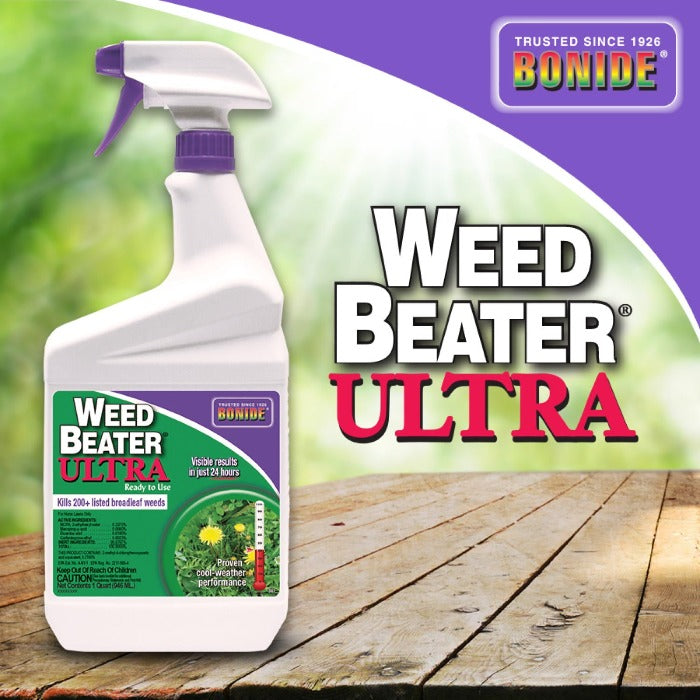 Weed Beater Ultra Ready To Use liquid weed killer spray bottle, purple trigger, Bonide branding on Tampa Home & Garden Store