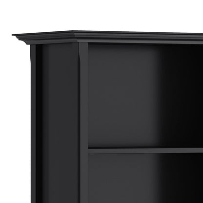 Amherst wooden bookcase with adjustable shelves, dark black finish by HouseOfZazla on Tampa Home & Garden Store
