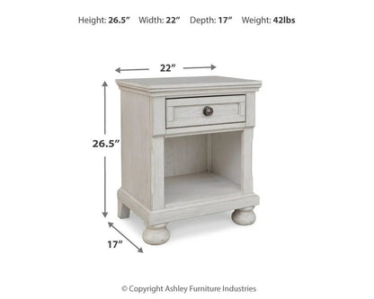 Robbinsdale One Drawer Night Stand Antique White
