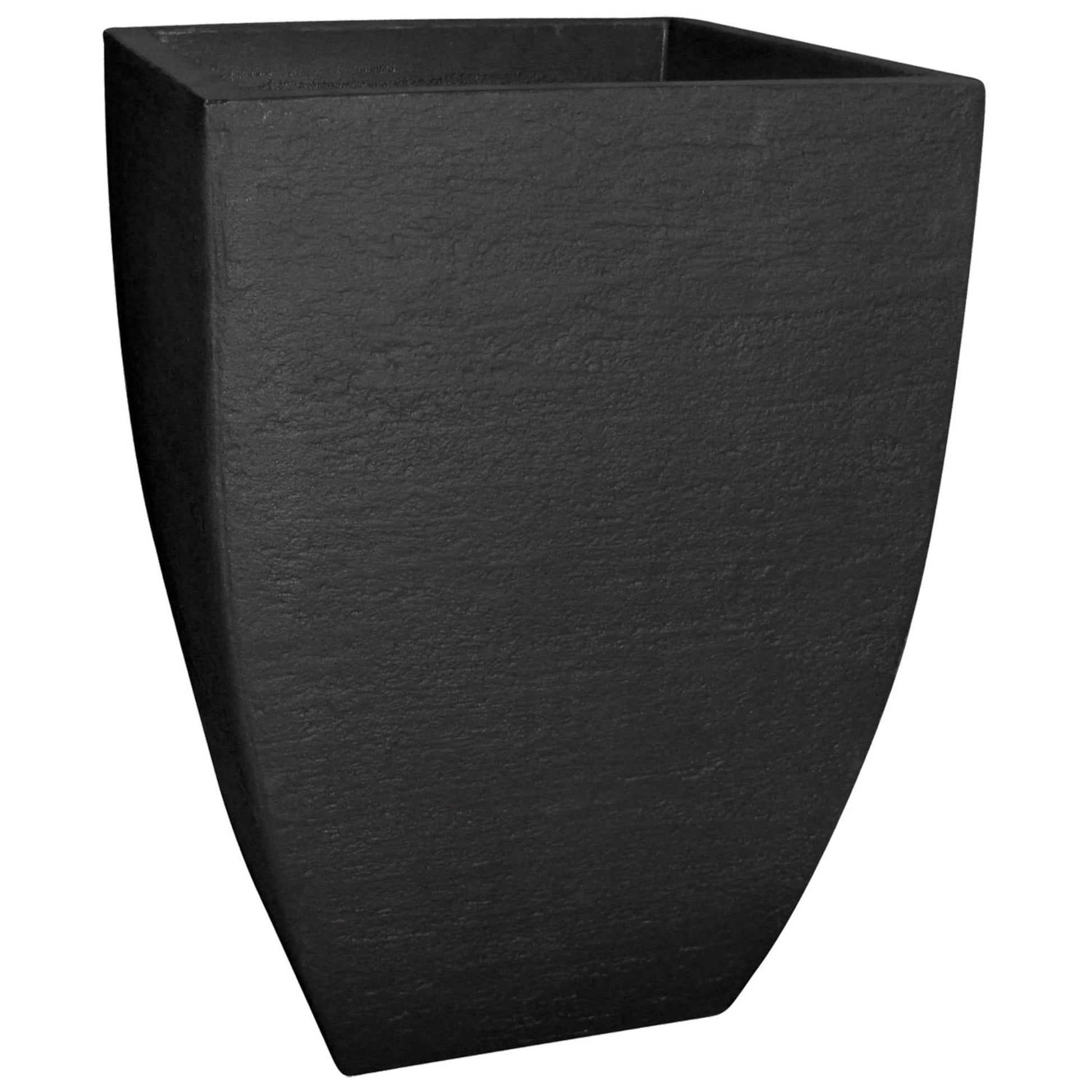 Modern square planter black textured surface by Live Good Logistics planter accessory on Tampa Home & Garden Store