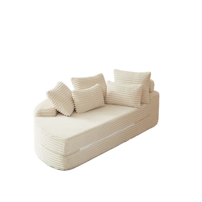 Semi Circular 2 in 1 Sofa Bed with Neck Pillow