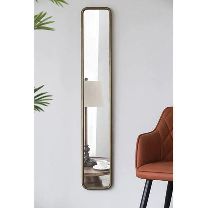 Antique Gold Full Length Mirror With Slim Frame