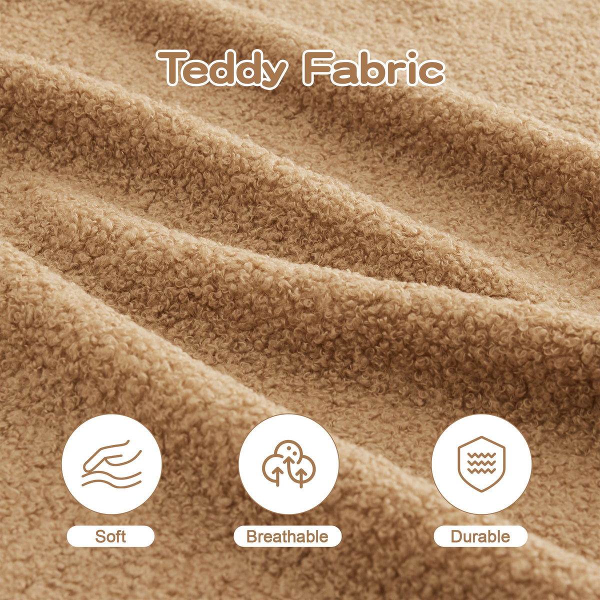 Soft Teddy Fabric and Modern Boneless Sofa