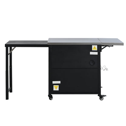 Foldable Outdoor Grill Cart and Prep Table