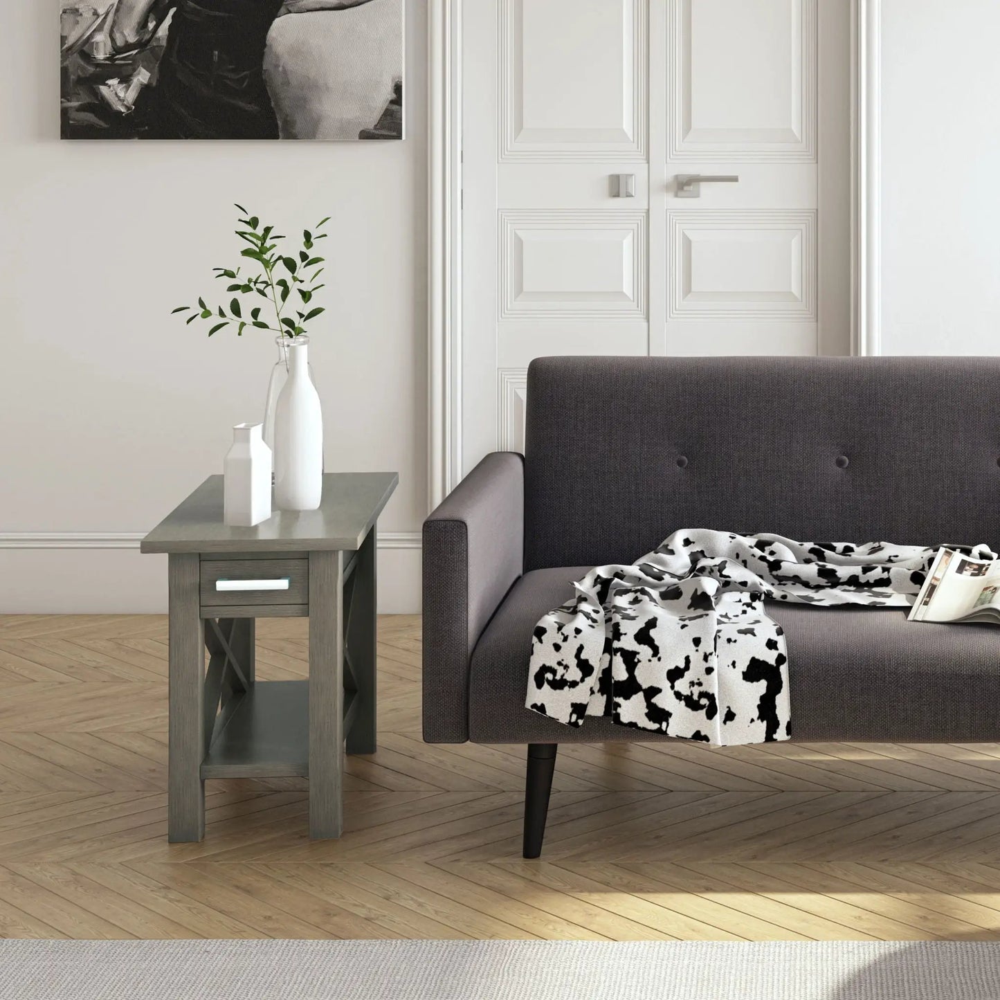 Kitchener Handcrafted Console Table by Unique Piece Furniture in gray wood finish on Tampa Home & Garden Store