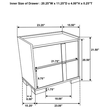 Lincoln 4-pc Bedroom Set with LED Headboard by HouseOfZazla – line art of bed and dresser on Tampa Home & Garden Store