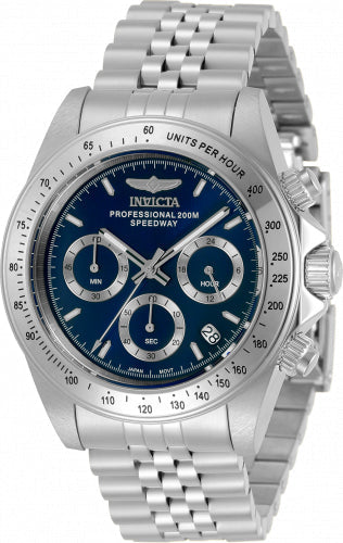 Invicta Men's Speedway stainless steel watch with blue dial, chronograph, 200M WR on Tampa Home & Garden Store