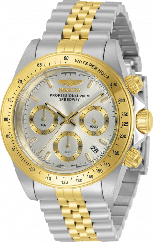 Invicta Men's Speedway watch, two-tone gold and silver steel, chronograph tachymeter bezel on Tampa Home & Garden Store