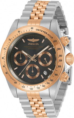 Invicta Speedway two-tone steel chronograph watch with rose gold bezel and black dial on Tampa Home & Garden Store