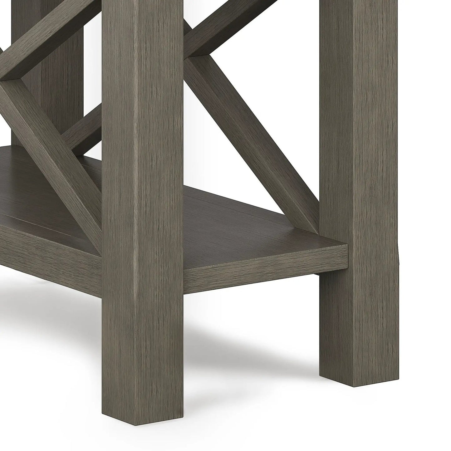 Kitchener Handcrafted Console Table dark brown wood with crisscross legs Unique Piece Furniture on Tampa Home & Garden Store