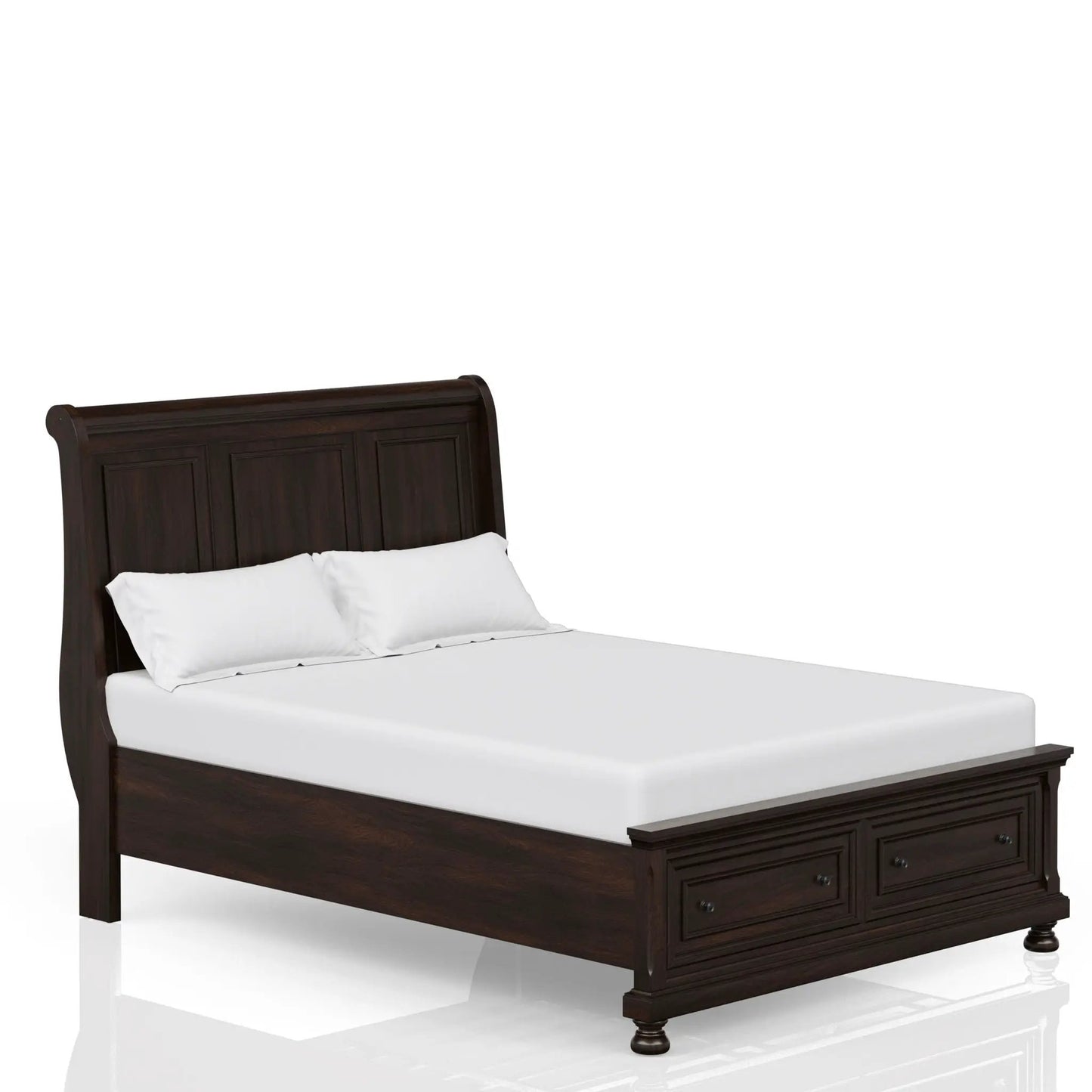 Elegant Antique Storage Bed with Drawers
