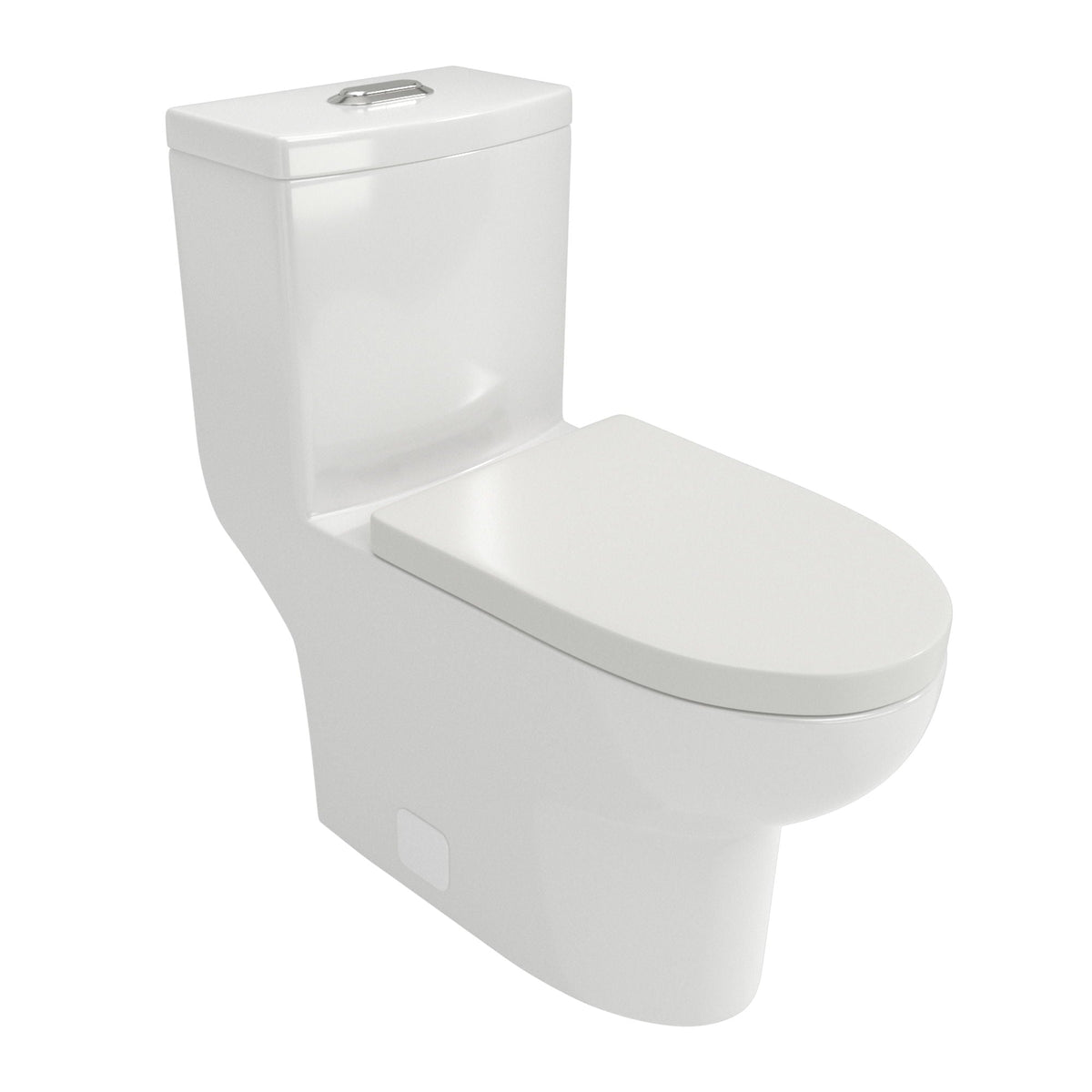 Toilet 1-piece dual-flush with soft-closing seat, white, HouseOfZazla on Tampa Home & Garden Store