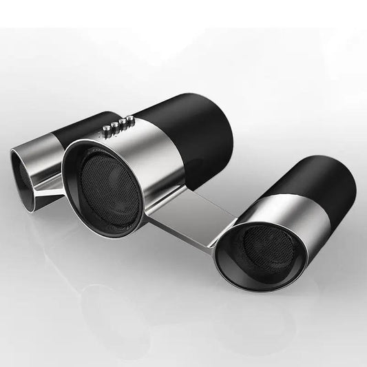 Bluedio US wireless Bluetooth home speaker system with chrome dual speakers linked by a metal bar on Tampa Home & Garden Store
