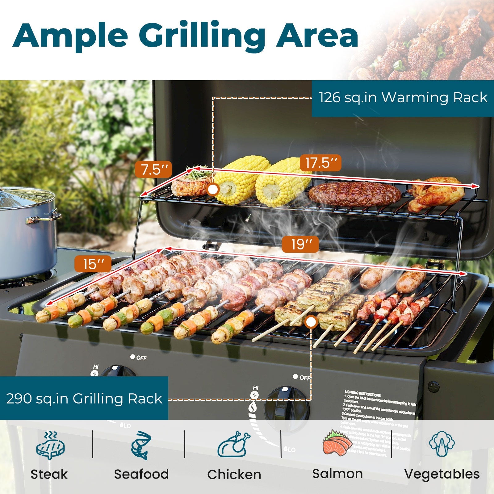 30,000 BTU Outdoor Propane Gas Grill on Wheels - Black by DirectDeals on Tampa Home & Garden Store