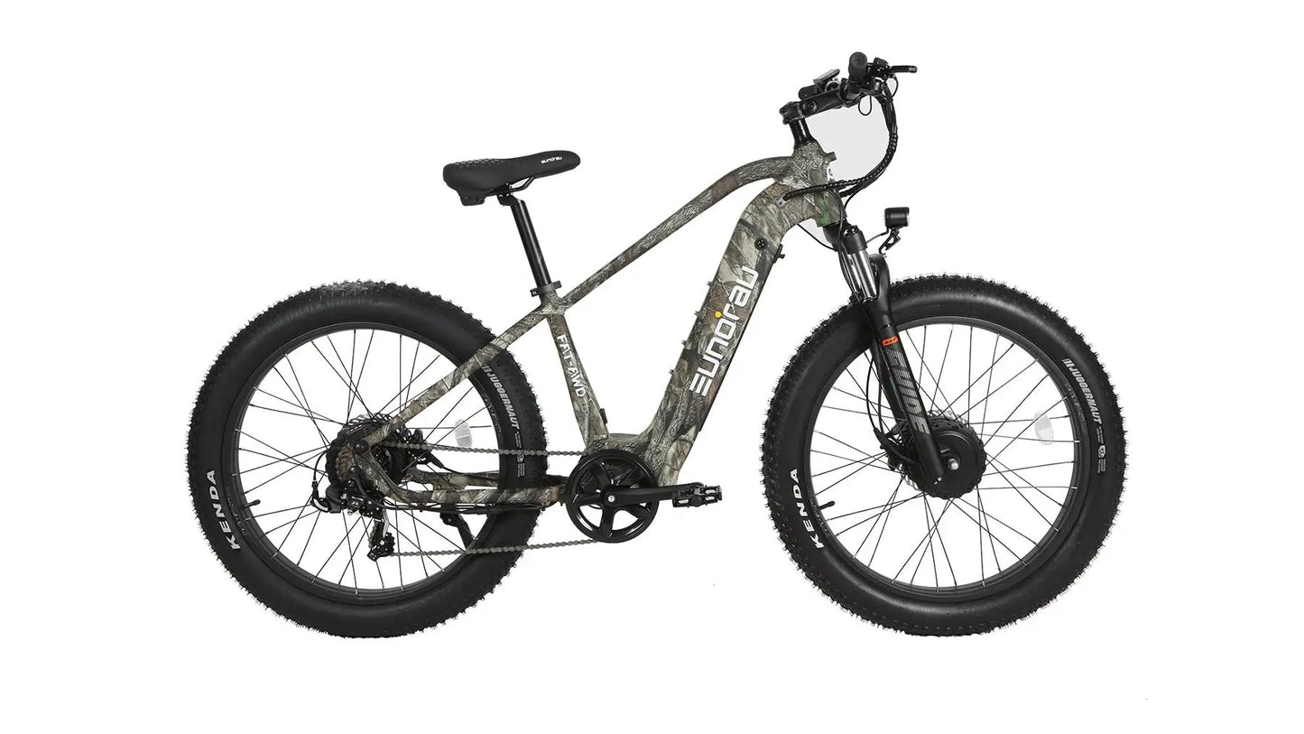 FAT-AWD 2.0 electric bike camo fat-tire frame with front suspension by EUNORAU E-BIKE US on Tampa Home & Garden Store