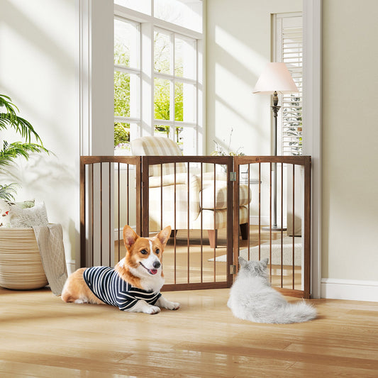 30 Inch Tall Wooden Pet Fence for Cats Small and Medium Dogs - Tampa Home & Garden Store