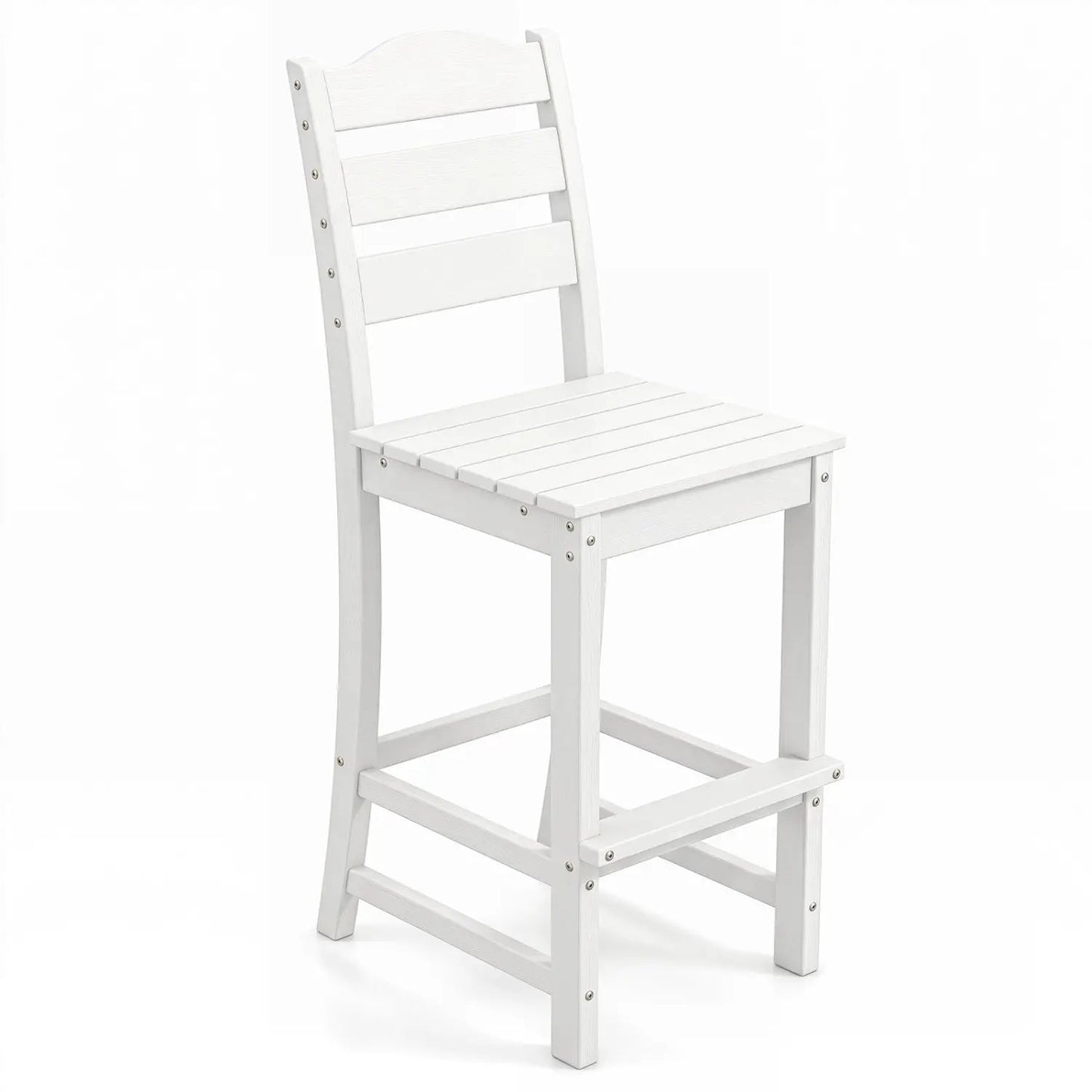Counter Height Bar Stool With Back and Footrest