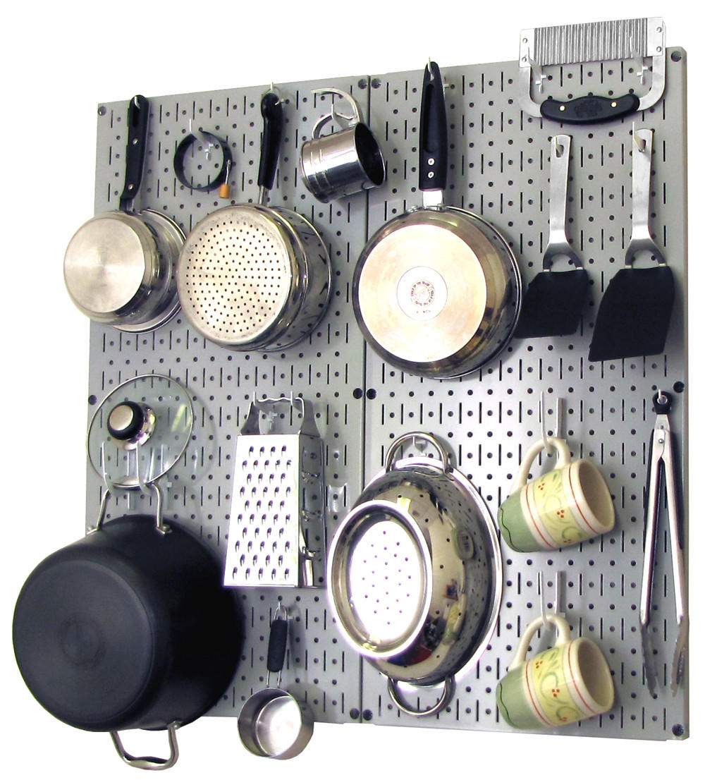 Kitchen Pegboard Storage Rack for Pots and Pans