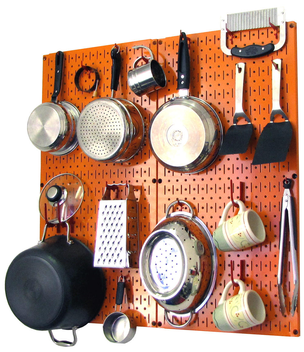 Kitchen Pegboard Storage Rack for Pots and Pans