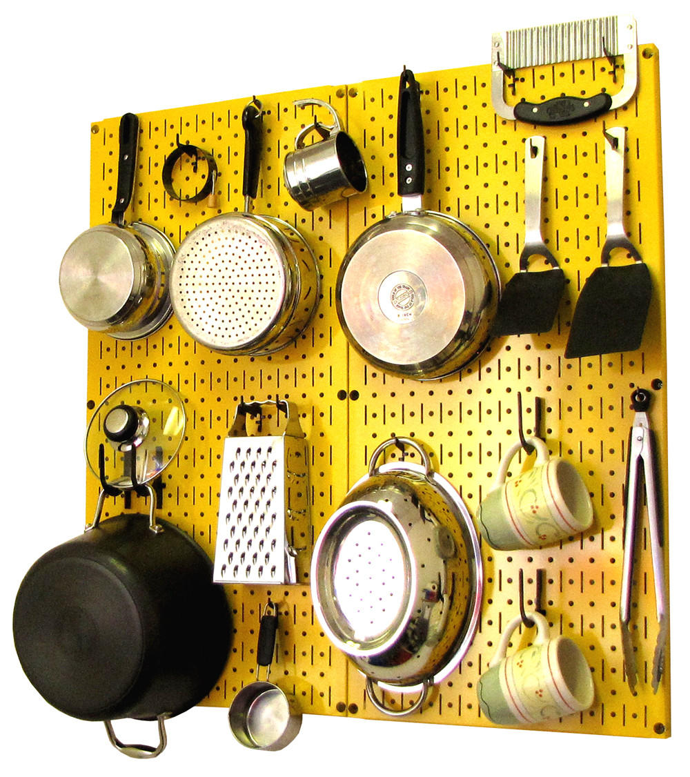 Kitchen Pegboard Storage Rack for Pots and Pans